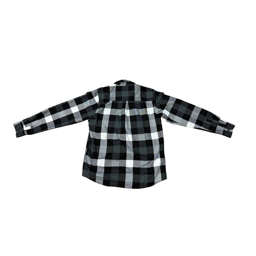 Dixxon Flannel Mens Finish Line Long Sleeve Black White Flannel Shirt L - Picture 2 of 4